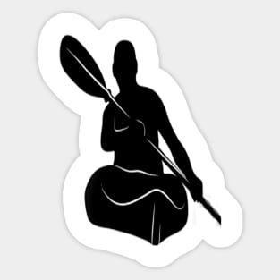 Touring Kayaking Black Sticker